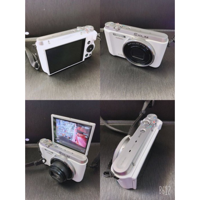 『皇家昌庫』Casio 卡西歐 數位相機 EX-ZR1000 雙電池 座充 8G記憶卡 中古 二手 白色 自拍神器