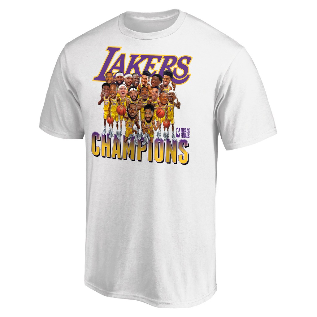 2020 NBA 總冠軍 洛杉磯湖人隊 Los Angels Lakers 總冠軍 冠軍球隊卡通 T恤