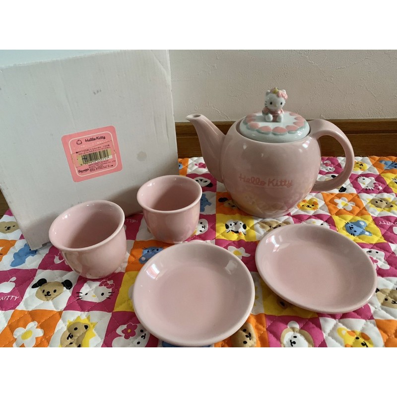 日本帶回三麗鷗授權正品 哈囉凱蒂貓 hello kitty Sanrio 中華系列 桃子 茶杯組 茶具 茶壺