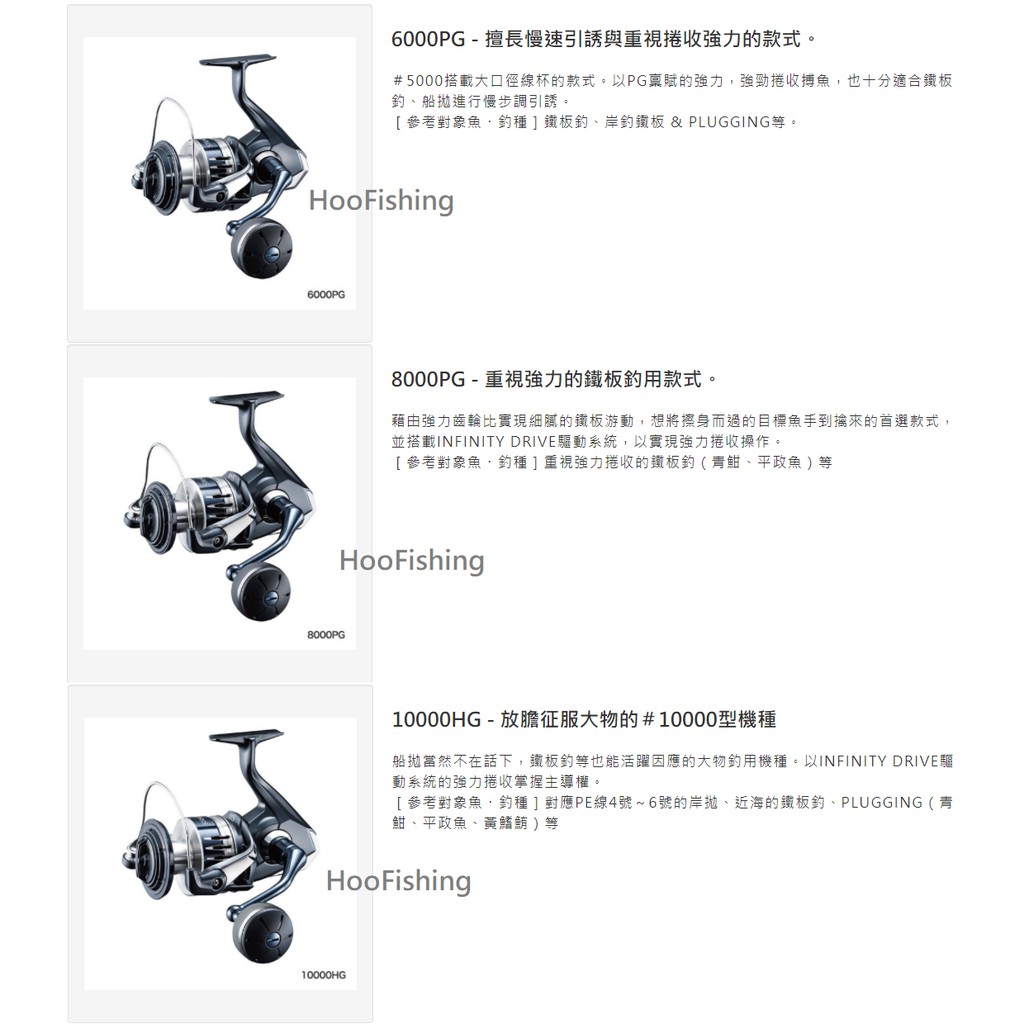 SHIMANO  20 STRADIC捲線器  SW4000/5000/6000/8000/10000/14000