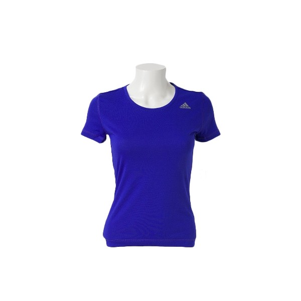 adidas 女生 PRIME TEE 運動訓練 圓領 短袖 短T T恤 藍紫色  L號