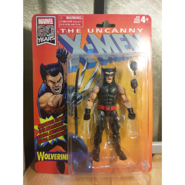 Marvel legends  復古吊卡 80週年  x-men  Wolverine  金鋼狼  黑武士刀  武士之戰