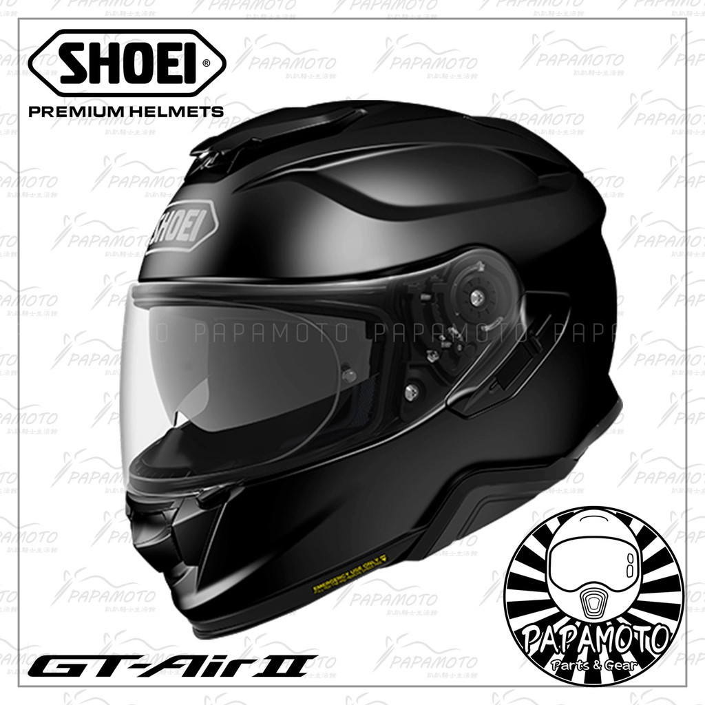 【趴趴騎士】SHOEI GT-AIR II - 黑 (全罩安全帽 內墨片 GTAIR2 SENA SRL2 藍芽耳機