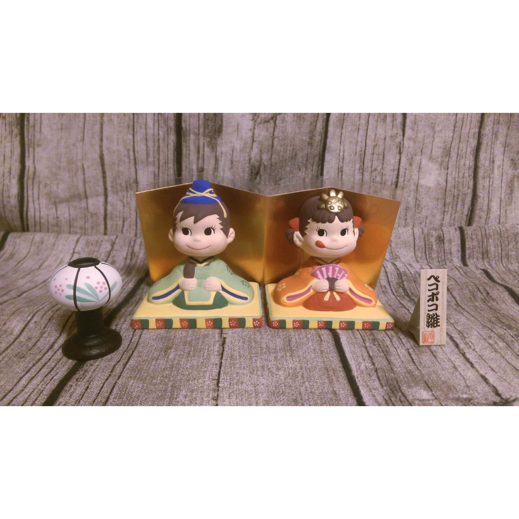 不二家牛奶妹牛奶娃PEKO POKO日本和服人雛宮燈擺飾公仔玩偶收藏絕版原版品