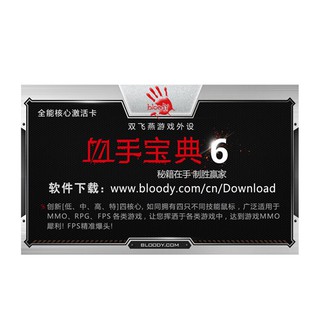A4tech 雙飛燕 B2-5 核心啟用啟動卡 需搭配Bloody系列滑鼠使用 硬派精璽