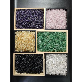 《惜晶緣》天然水晶 碎石 7-9mm 白水晶 黃水晶 粉晶 紫水晶 青金 黑曜 東菱玉 鈦晶 虎眼 消磁淨化，7-9碎石