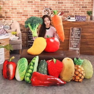 6/6隔日配299免運 臺灣出💕水果抱枕 蔬菜抱枕 玉米 花椰菜 草莓 大白菜 生薑 洋蔥 馬鈴薯 豌豆 青江菜 抱枕