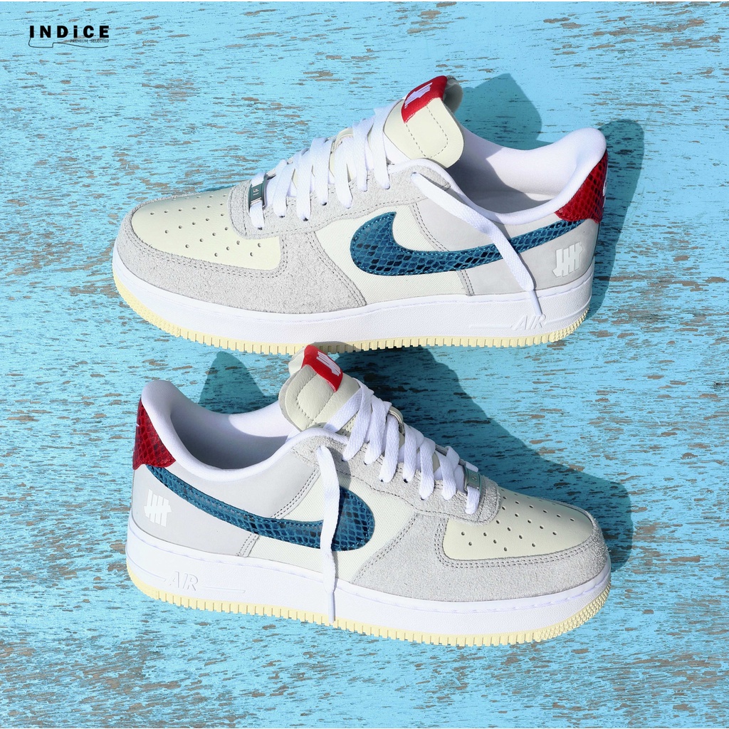 INDiCE↗ Undefeated x Nike Air Force 1 Low DM8461-001 蛇紋 灰藍紅