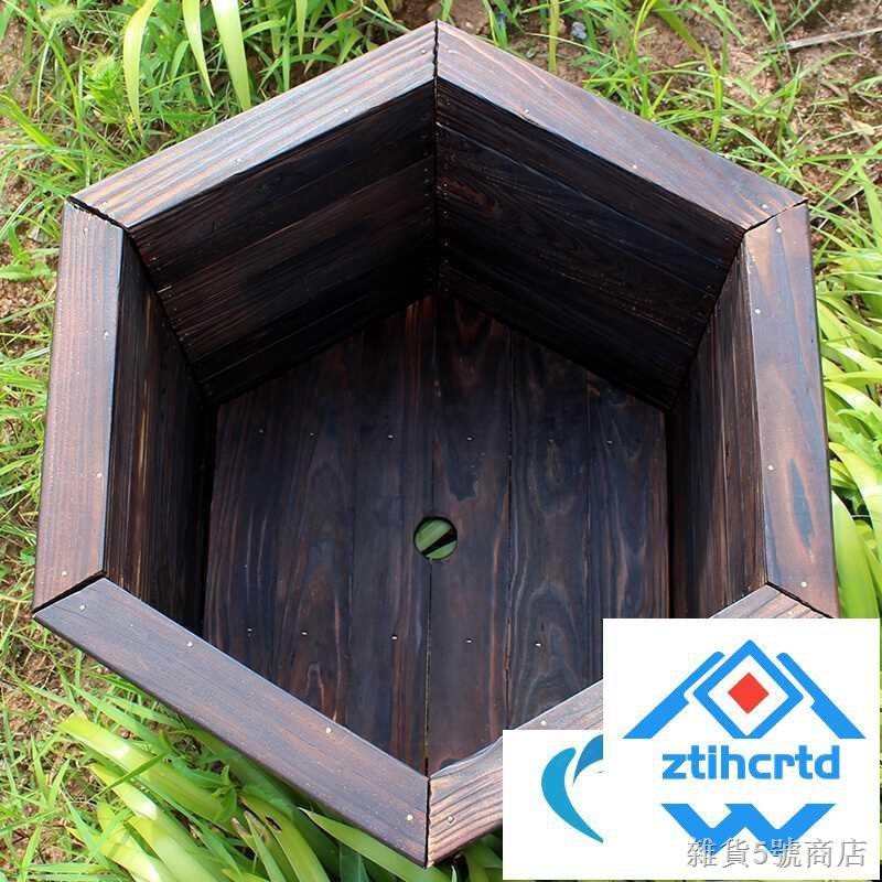 新春 戶外庭院室外防腐木大型鐵樹實木花盆六角種樹特大號種果樹木花箱 蝦皮購物