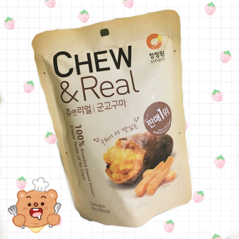 韓國🇰🇷清淨園 chew &amp; real 地瓜條 烤地瓜🍠60g 現貨