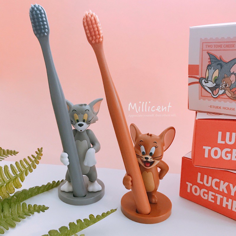 《全新免運》ETUDE HOUSE 湯姆貓與傑利鼠 LUCKY TOGETHER 絕無色限叛逆唇霧 聯名牙刷組