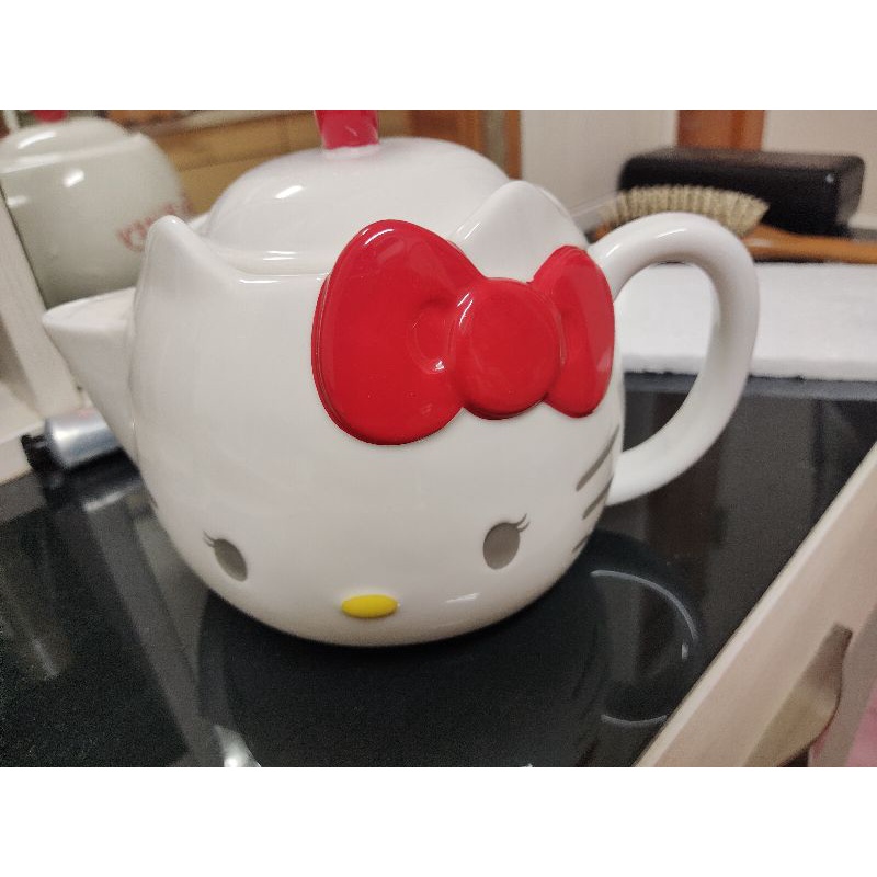 🌸絕版限定🌸 Hello Kitty 凱蒂貓 三麗鷗 大頭 陶瓷茶壺 咖啡壺 下午茶壺