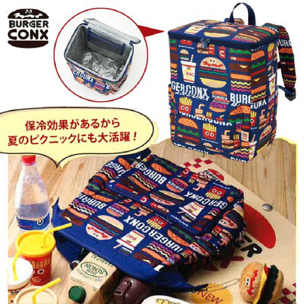 現貨 BURGER CONX 後背包 保冷保溫袋 環保購物袋 便當袋 購物袋 環保袋 保溫袋 保冷袋 日本進口