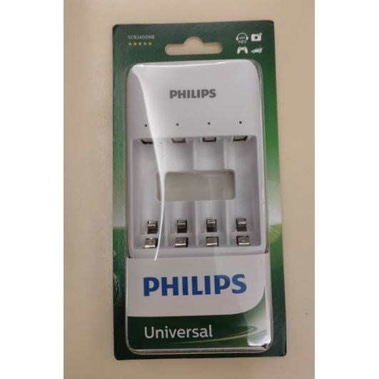 全新未拆 飛利浦 philips 低自放鎳氫電池4槽充電器