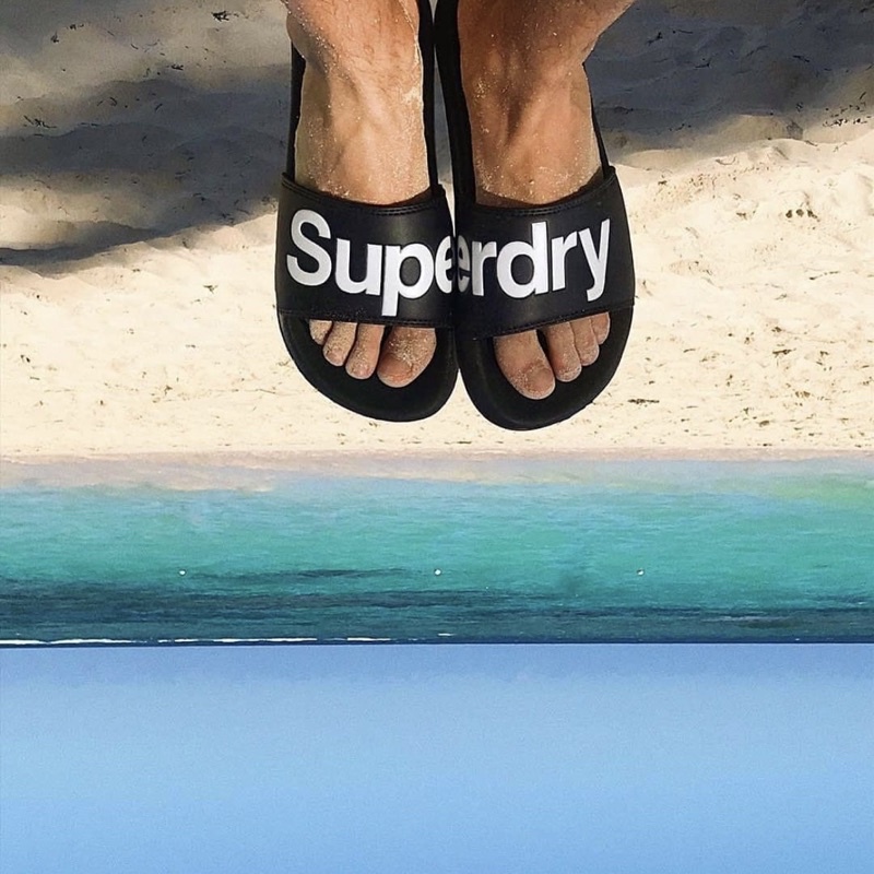 superdry 極度乾燥 厚底 防滑防水 拖鞋 EU38/39