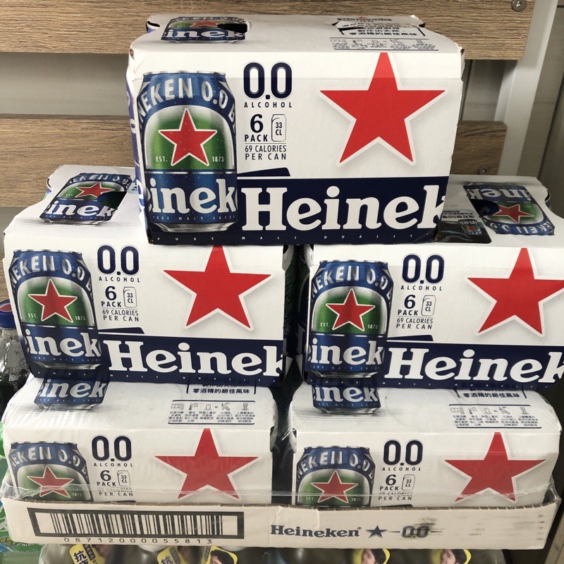 海尼根0.0零酒精330ml(市價38元/瓶）