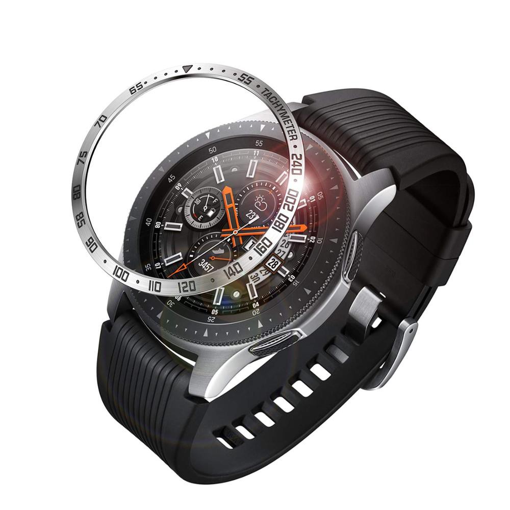 22毫米20毫米Gear S前沿金屬錶殼，用於三星Galaxy Watch 46毫米42毫米錶帶金屬錶圈密封膠盒，防刮擦