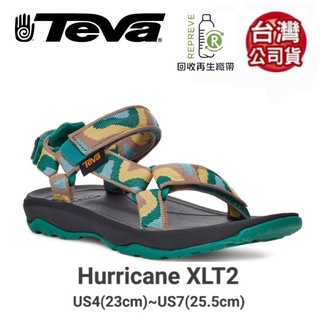 TEVA大童Hurricane XLT2水陸機能經典織帶運動涼鞋 （山林綠/馴鹿棕）TV1019390YUSCR