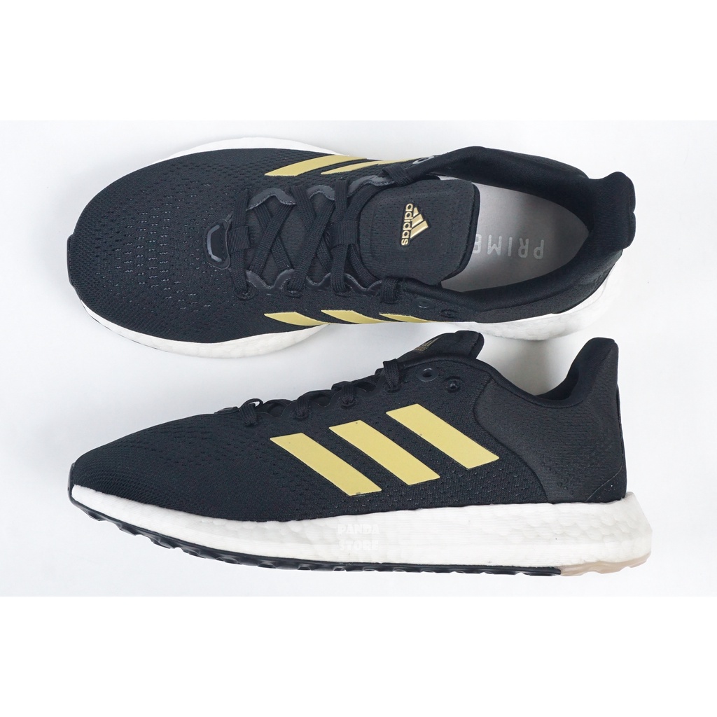 胖達）ADIDAS PURE BOOST 21 緩震 慢跑 運動鞋 GZ3004 黑金 女鞋