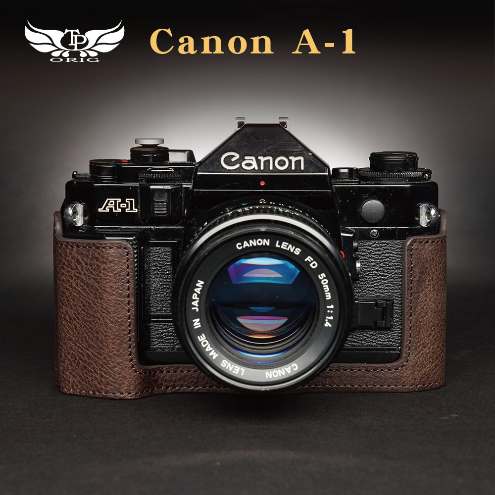【台灣TP】真皮 適用於  CANON A1、NEW AE-1 相機底座 相機包 皮套