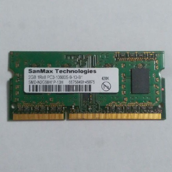 Pc3 ddr3 2g 1Rx8 筆電記憶體 ram PC3-10600s DDR3-1333 NB 非低電壓