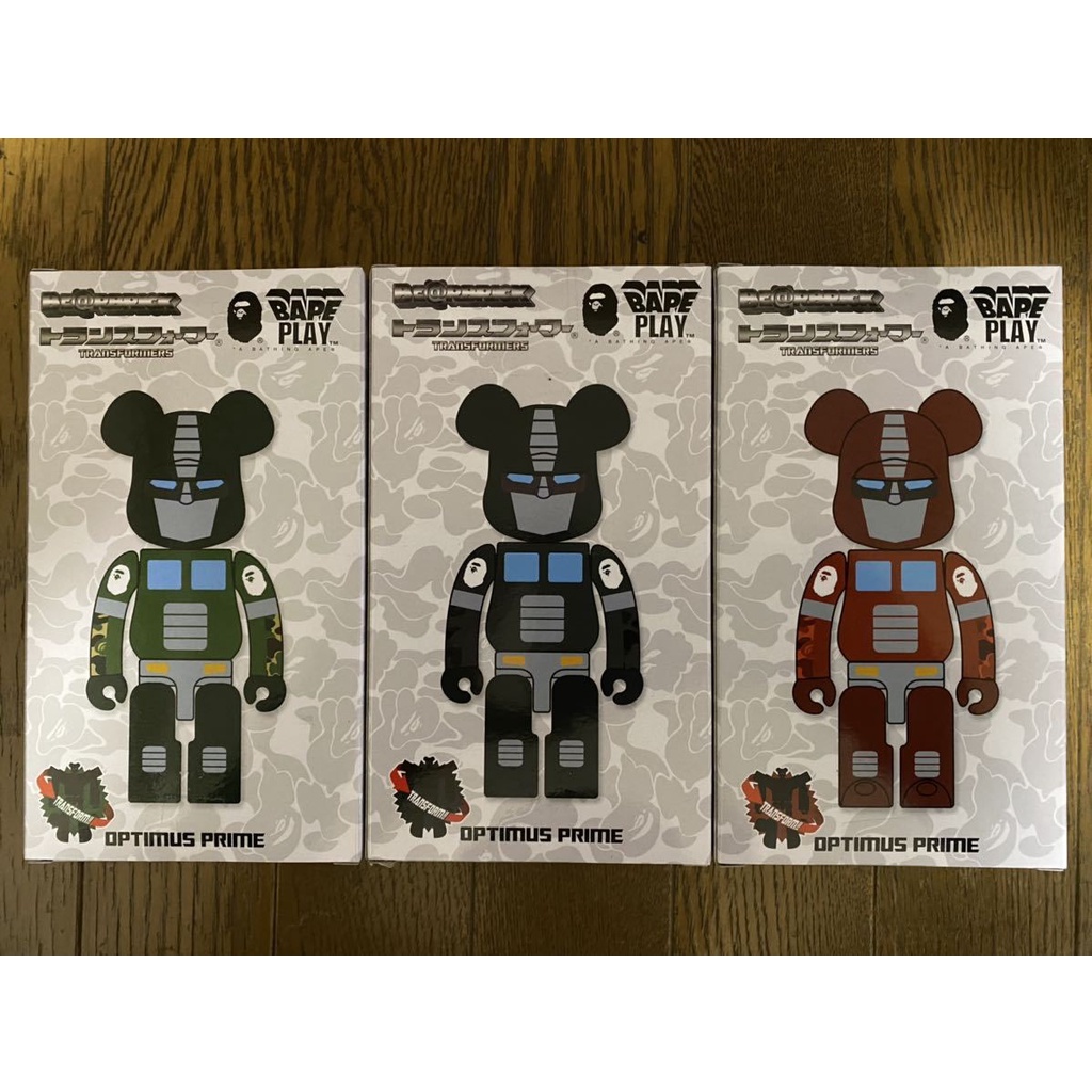 &lt;現貨&gt;toy_linjayyu be@rbrick 庫柏力克熊 x 變形金剛 BAPE x TRANSFORMERS