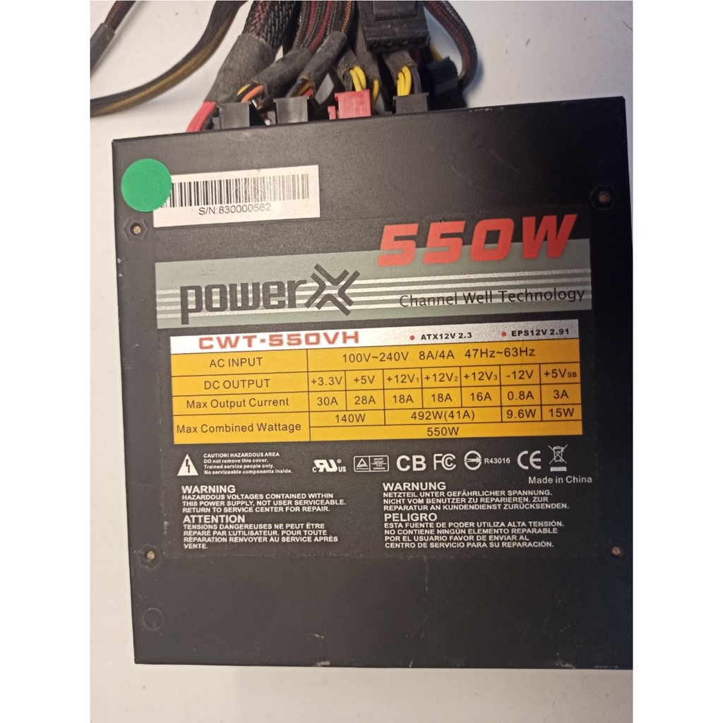僑威channel Cwt 550vh Cwt 550vh 550w 650w模組化電源供應器power 二手良品 蝦皮購物