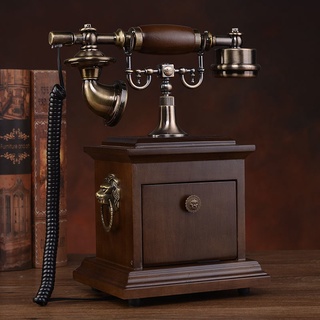 ☇๑美式仿古電話機座機歐式電話機家用無線插卡固定辦公古董復古電話