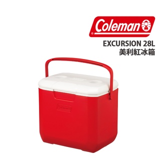 Coleman 美國 EXCURSION 28L 美利紅冰箱 手提式冰箱 戶外冰箱 保冷力約二日 CM-27862M