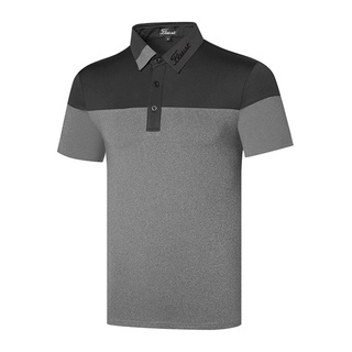 Titleist 高爾夫運動短袖男士T恤golf球衣夏季透氣翻領速乾休閒T恤