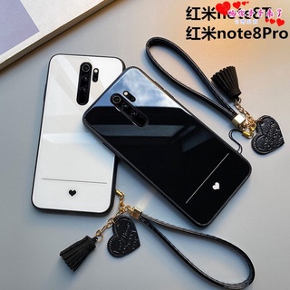 簡約情侶玻璃殼 愛心手機殼 適用 紅米note8pro 米note9 紅米note9pro 小米A3 小米10TLite