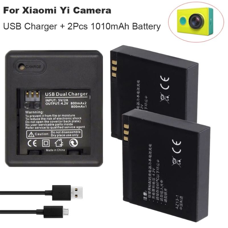 小米專用小蟻電池可充電充電器 座充 雙充相機運動攝像機配件電源