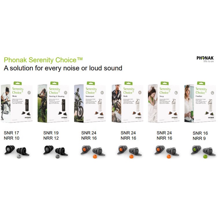 Phonak  Serenity Choice 峰力濾音防噪耳塞