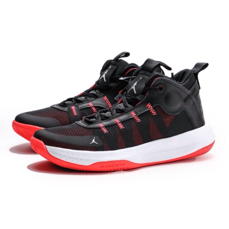 【全能MAX】NIKE 男 Jordan Jumpman 2020 PF 籃球 喬丹 氣墊 黑紅-BQ3448-007