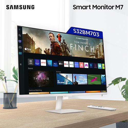 SAMSUNG三星 32型 智慧聯網螢幕 M7 S32BM703UC(白)登錄抽三星喇叭