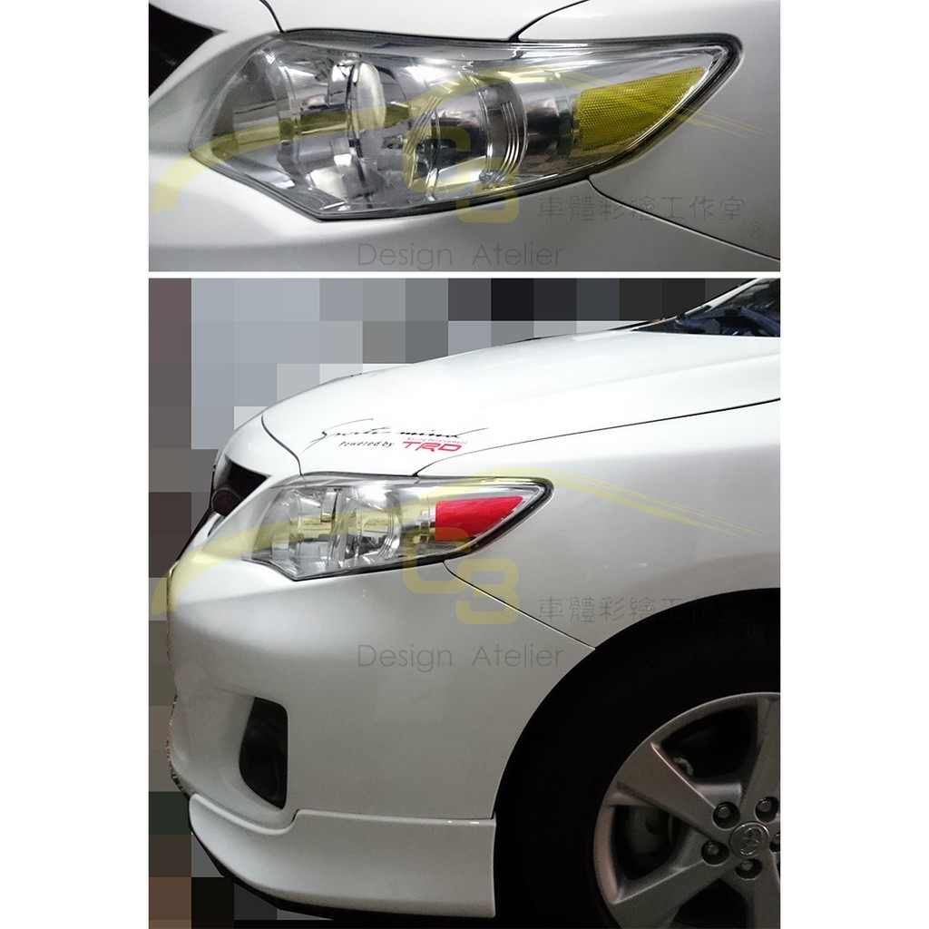 【C3車體彩繪工作室】Toyota Altis 10.5代 專用款 大燈 側邊 改色 貼片 變色 5色 造型 改裝 貼膜