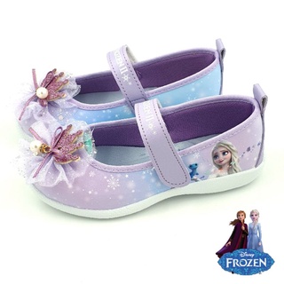 【MEI LAN】冰雪奇緣 FROZEN 艾莎 安娜 皇冠珍珠 蝴蝶結 公主鞋 娃娃鞋 台灣製 25237 紫色