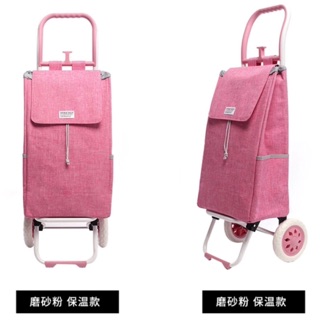【預購】時尚多功能摺疊菜籃車，可折疊載貨物承重、高熱保溫保冰買菜 HSXBB新款買菜拉桿手推車，折疊購物車老人攜帶方便攜
