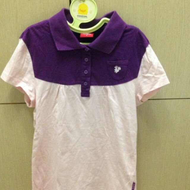 T0P girl紫色POLO衫