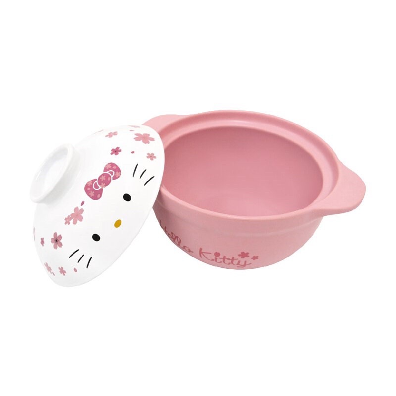 三麗鷗 Hello Kitty 凱蒂貓 1500ml 2人份櫻花陶瓷耐熱鍋