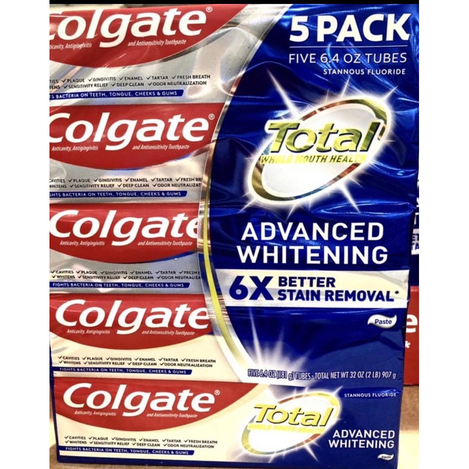 COSTCO  好市多 高露潔 Colgate 全效潔白牙膏 181公克*5入 美國原裝