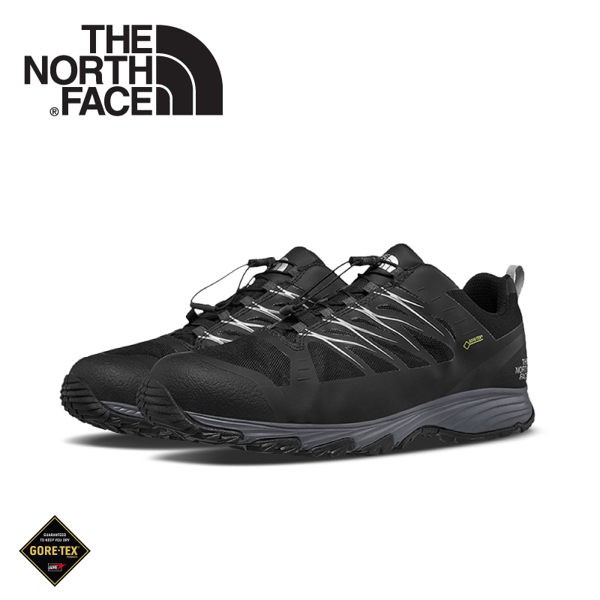 The North Face 美國 男 GORE-TEX 徒步鞋《黑/金屬銀》/3FYY/健行鞋/防水/越野鞋/悠遊山水