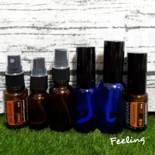 多特瑞精油瓶通用噴頭，透明蓋，鋁蓋乳液按壓頭可調精油化妝水，乾洗手，避光玻璃噴霧瓶 10ml、20ml、30ml