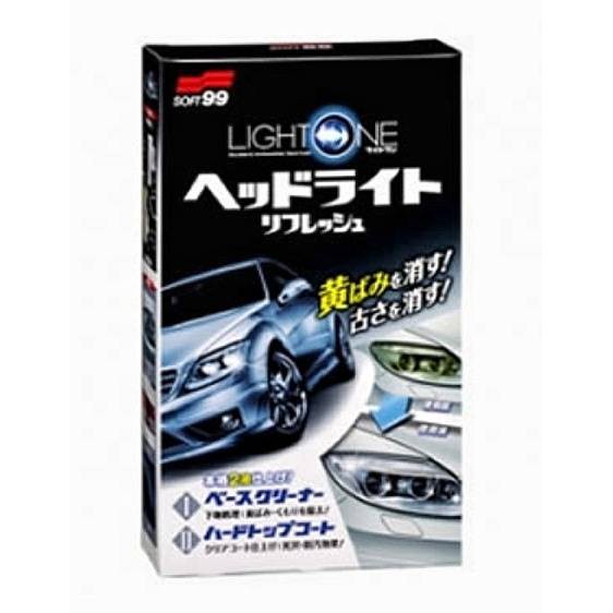 日本soft99 車燈罩去污 保護劑l379 可去除泛黃污漬 恢復樹脂原有的透明感 蝦皮購物