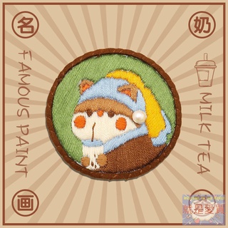 24hr出貨-🇹🇼現貨珍珠少女防疫在家DIY哈尼平安符刺繡diy手工製作送男朋友禮物刺繡手工自繡胸針材料包