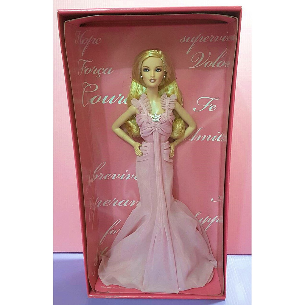 【Mika】粉標收藏型芭比娃娃 粉紅祈願（盒損如圖，請不介意再下標）Pink Hope Barbie