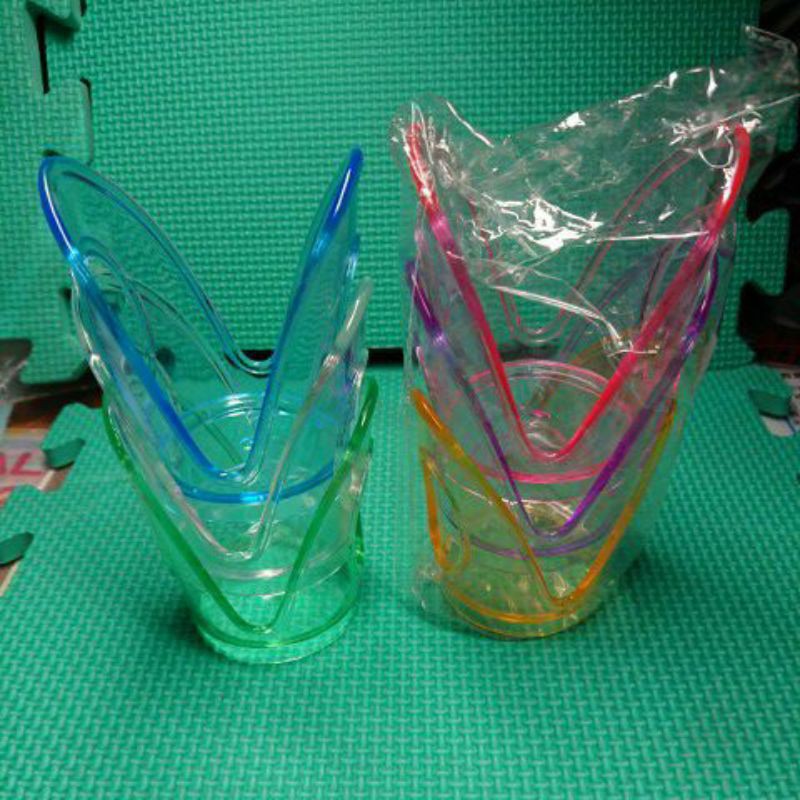 七彩塑膠杯架-6件組
