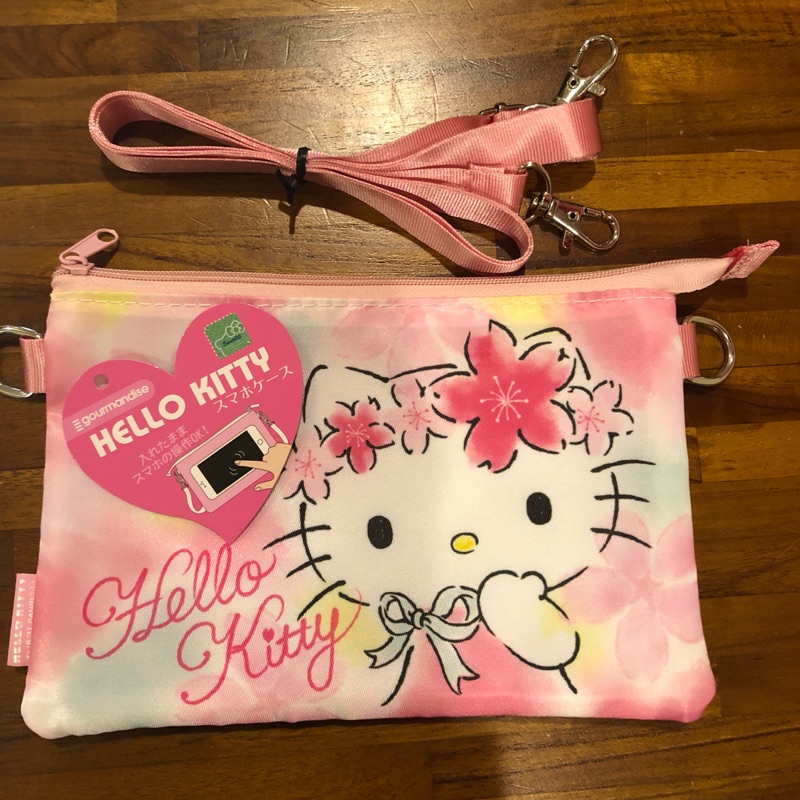 三麗鷗Hello Kitty雙層觸控包-櫻花