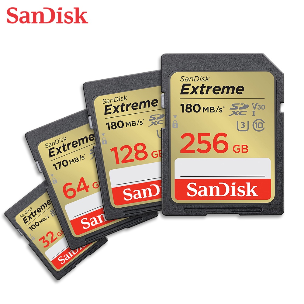 Sandisk Extreme SDHC SDXC 32G 64G 128G C10 U3 V30 相機專用 記憶卡