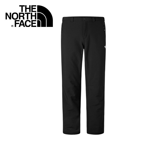 【The North Face 美國 男款 防潑保暖長褲《黑》】CNK4/防風/抓絨/寬鬆褲管/悠遊山水